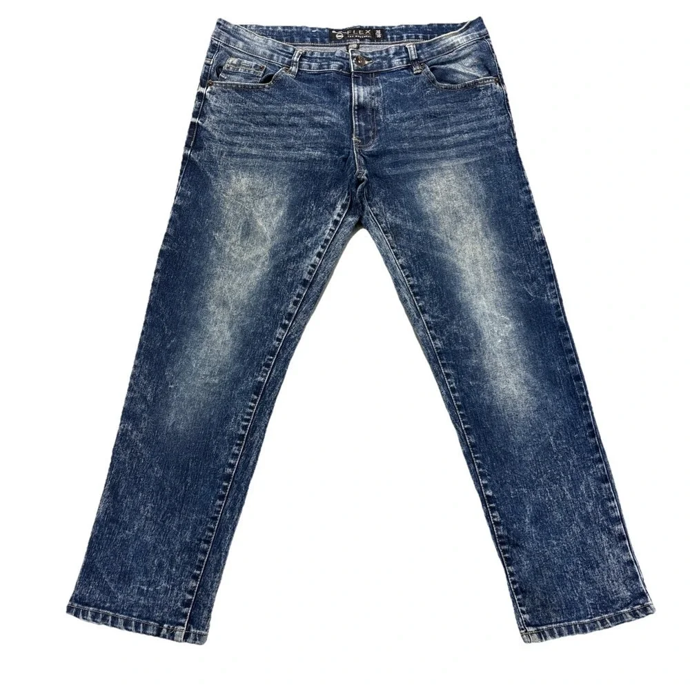 South Pole Flex Jeans Mens 36x29 The Movement Blue Denim‎ Acid Wash Stretch Work